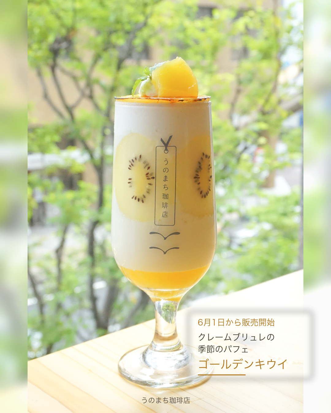 ゴールデンキウイの季節のパフェ